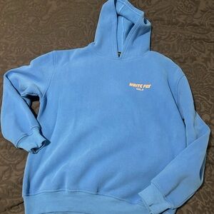 White Fox Blue Hoodie and Sweatpants Set